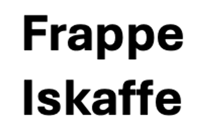Hovedbilde Frappe/Iskaffe